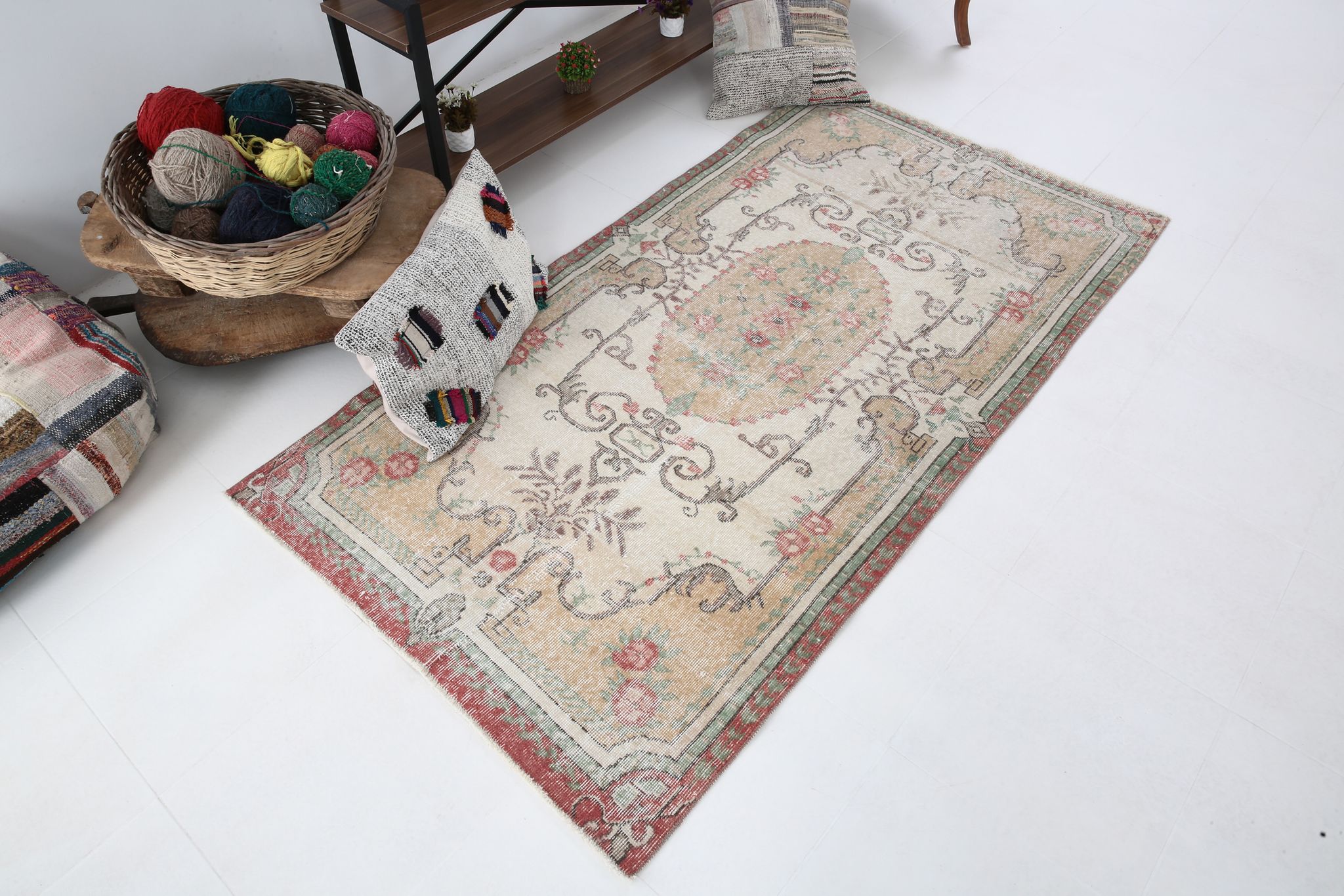 Tapis turc beige, 204x106cm