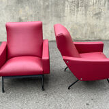 Pair of Gilbert Steiner design armchairs, Galion model, published by Steiner