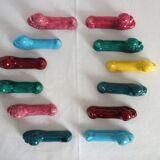 12 vintage Vallauris ceramic knife holders