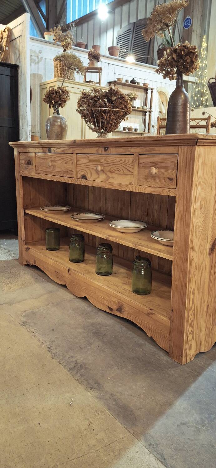 Open buffet in fir wood