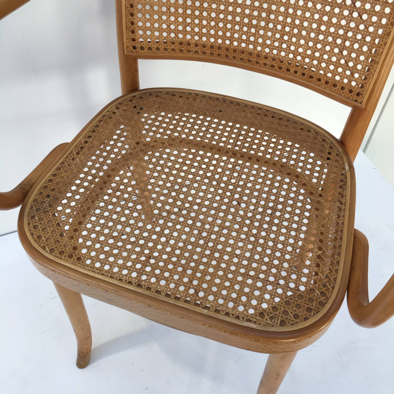 Bentwood and cane armchair