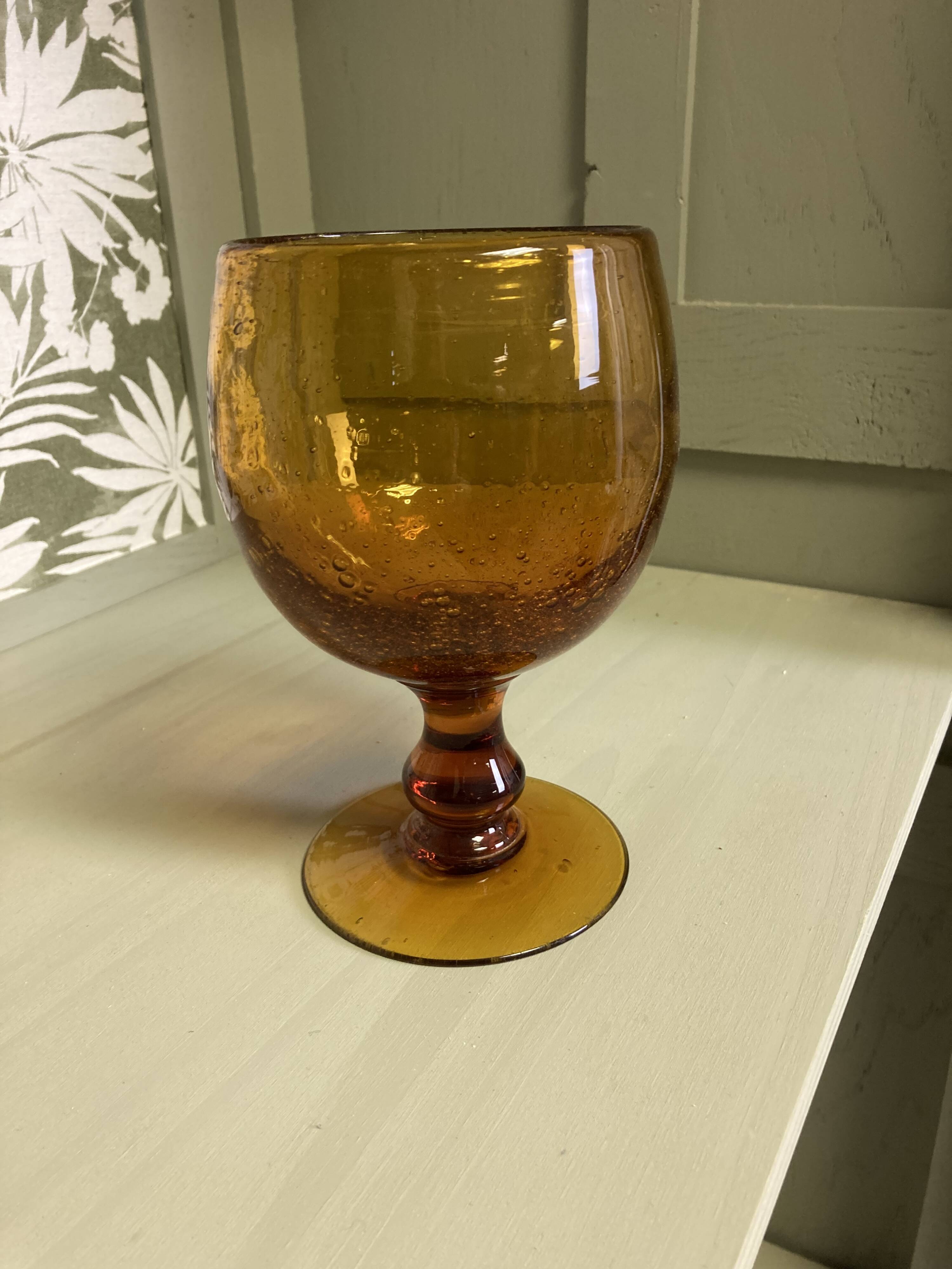 Large vintage bubble glass