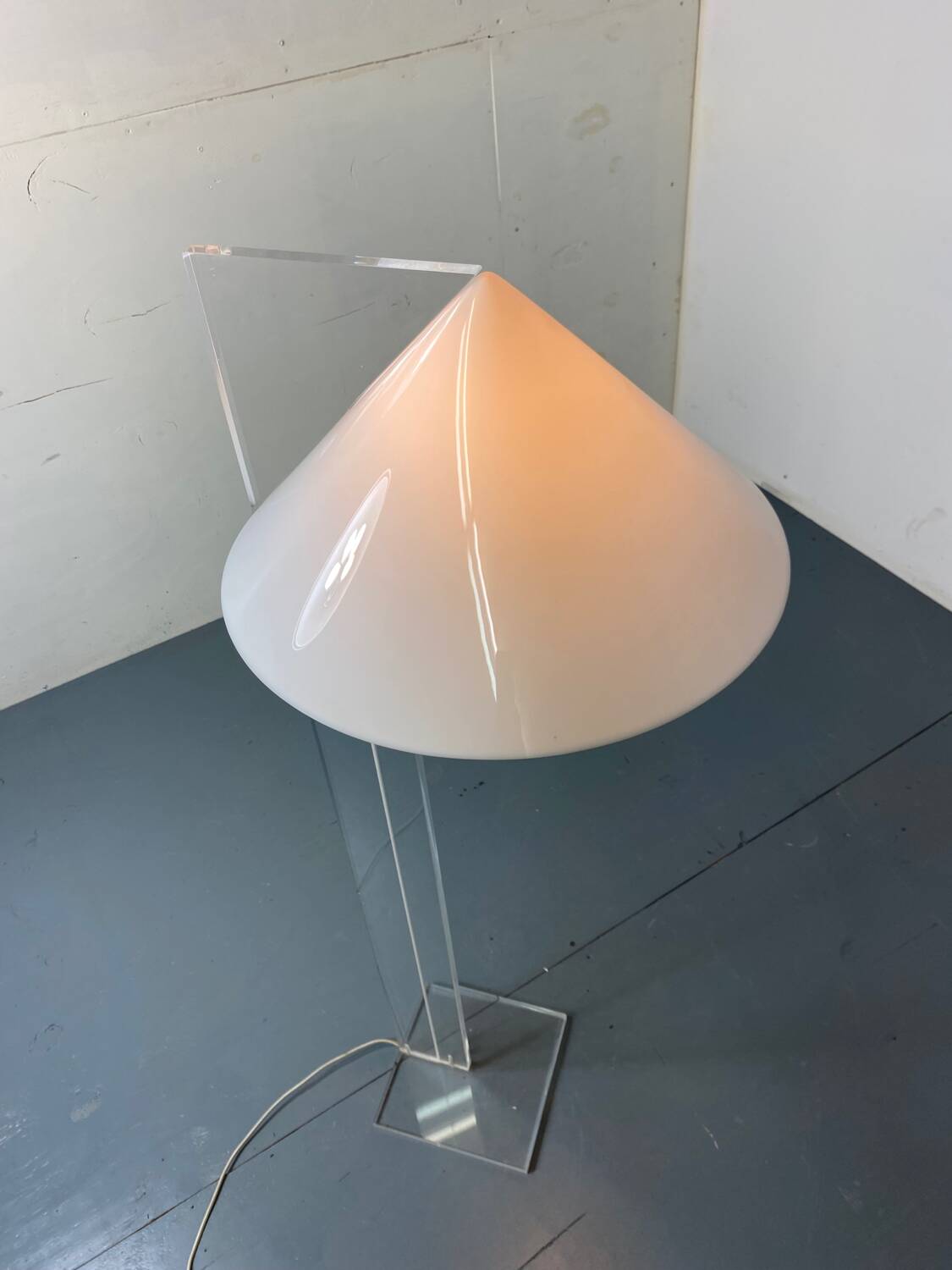Space Age Acrylic Glass Floor Lamp by Harco Loor, 1980s