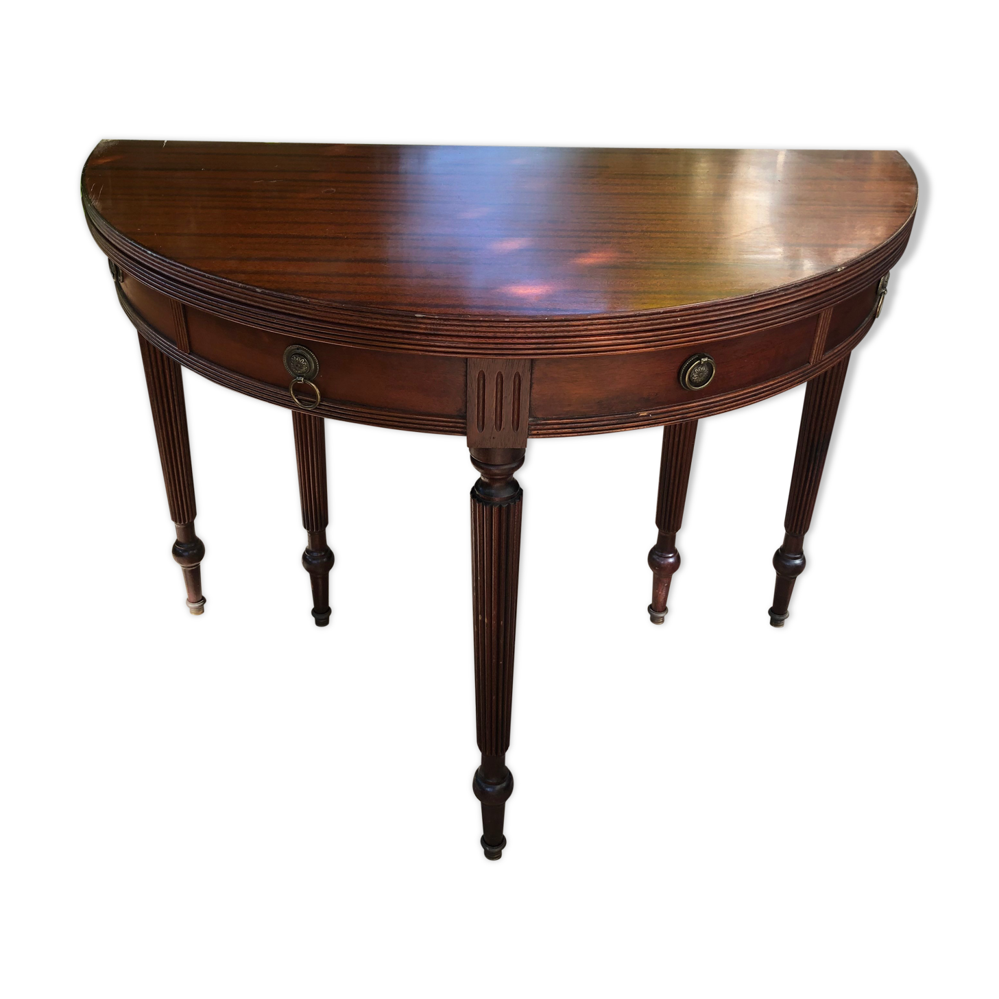 Louis XV-style half moon table