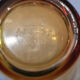 5 water glasses amber yellow