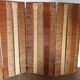 Three-panel screen in natural fibre