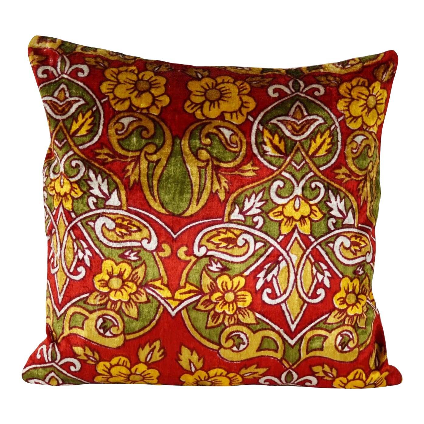 Vintage velvet cushion cover 51x51 cm