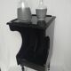 Wooden side or bedside table/vinyl storage console. Vintage.