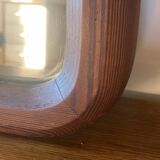 Miroir mural ancien en bois vintage