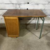 Old wood and steel desk