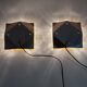 1970s Pair of “Diamante” Murano Glass Wall Sconces by Mazzega