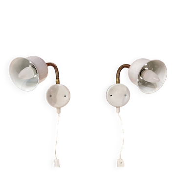 Paire d'appliques modulables 1960 "design scandinave".