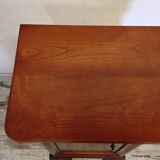 Pair of Louis Philippe style bedside tables in cherry wood.