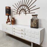 Vintage wooden credenza sideboard 'Cubism'