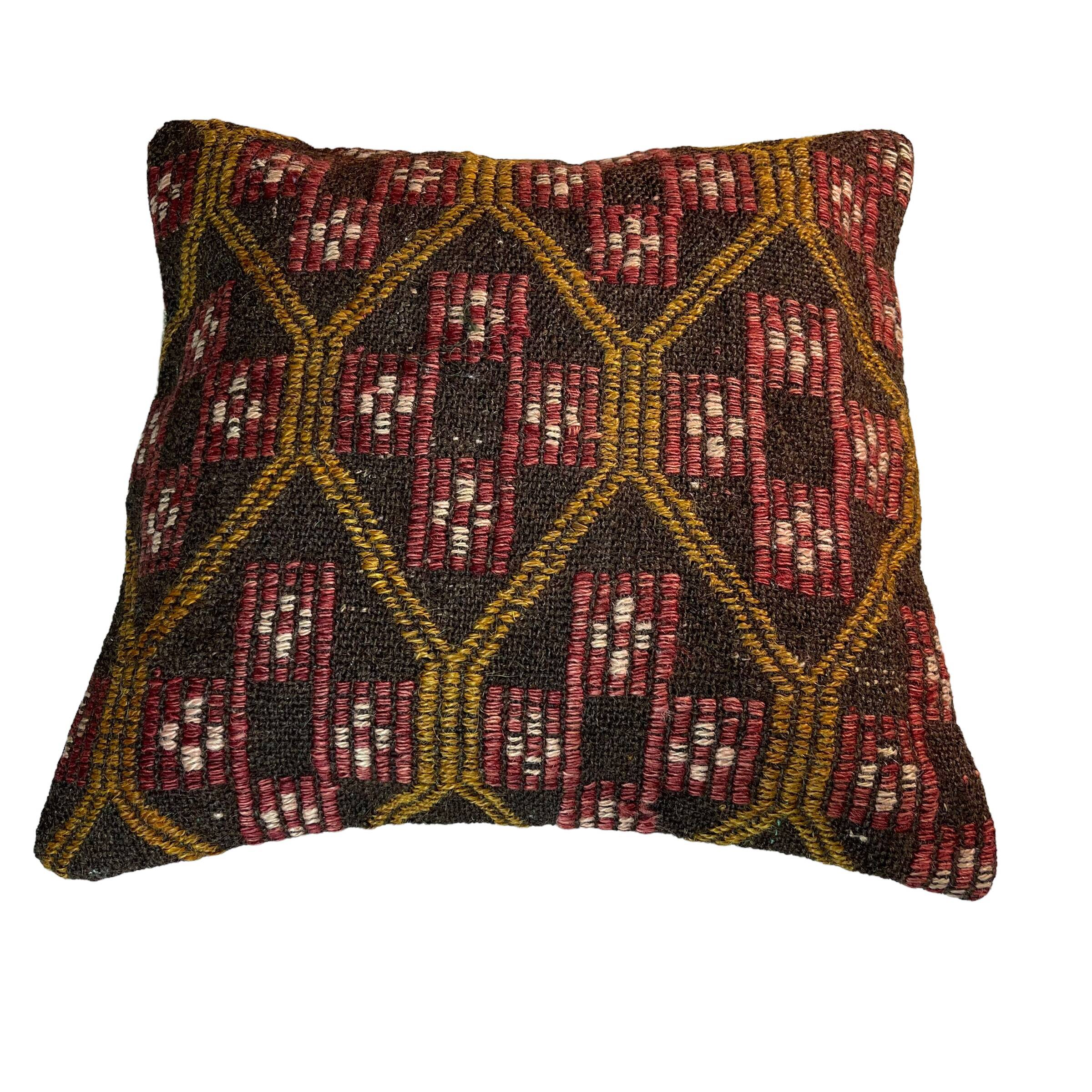 Vintage turkish Kilim Cushion Cover , 45 x 45 cm