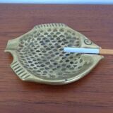 Brutalist Bronze Fish Ashtray, 1960s