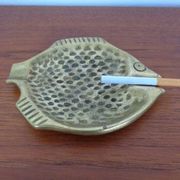 Brutalist Bronze Fish Ashtray, 1960s
