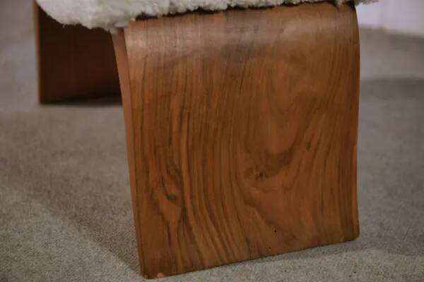 Tabouret en noyer Art Déco 1940’s