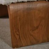 Tabouret en noyer Art Déco 1940’s