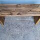Old patinated solid wood bench 100cm