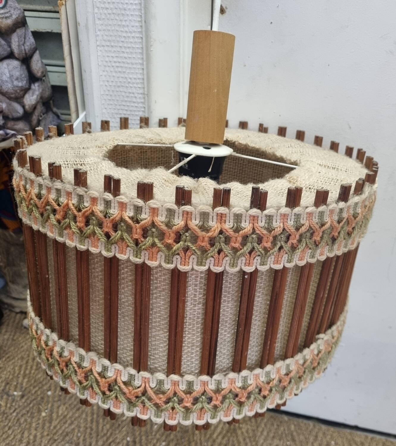 Vintage rattan pendant light