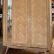 Armoire penderie vintage des années 60 en chêne brut