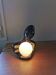 Vintage 80s lamp, female bust in black ceramic.