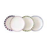Set of 4 flat plates "grant & bell"