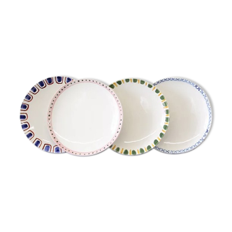 Lot de 4 assiettes plates « grant & bell »