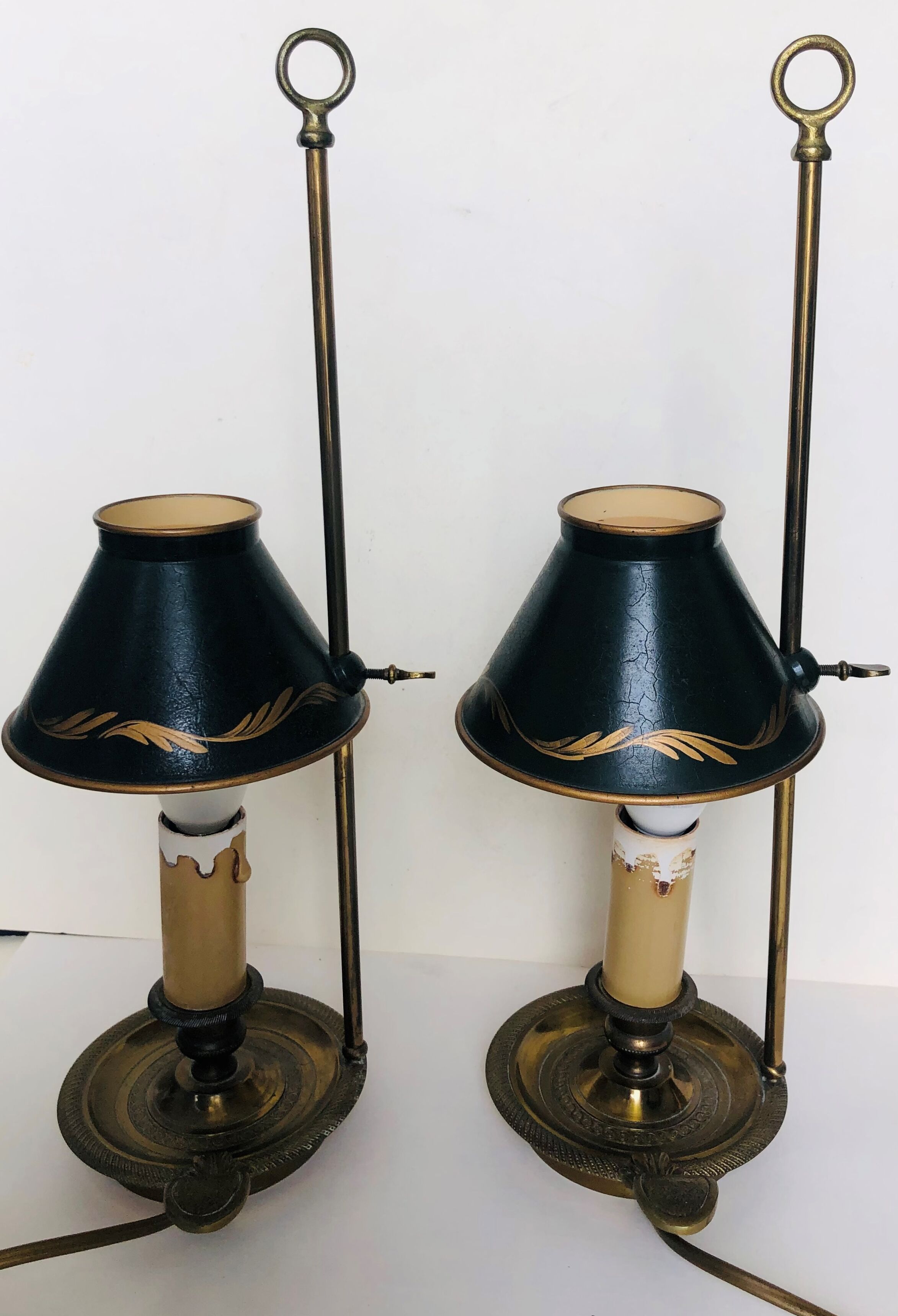 Pair of hot water bottle lamps
