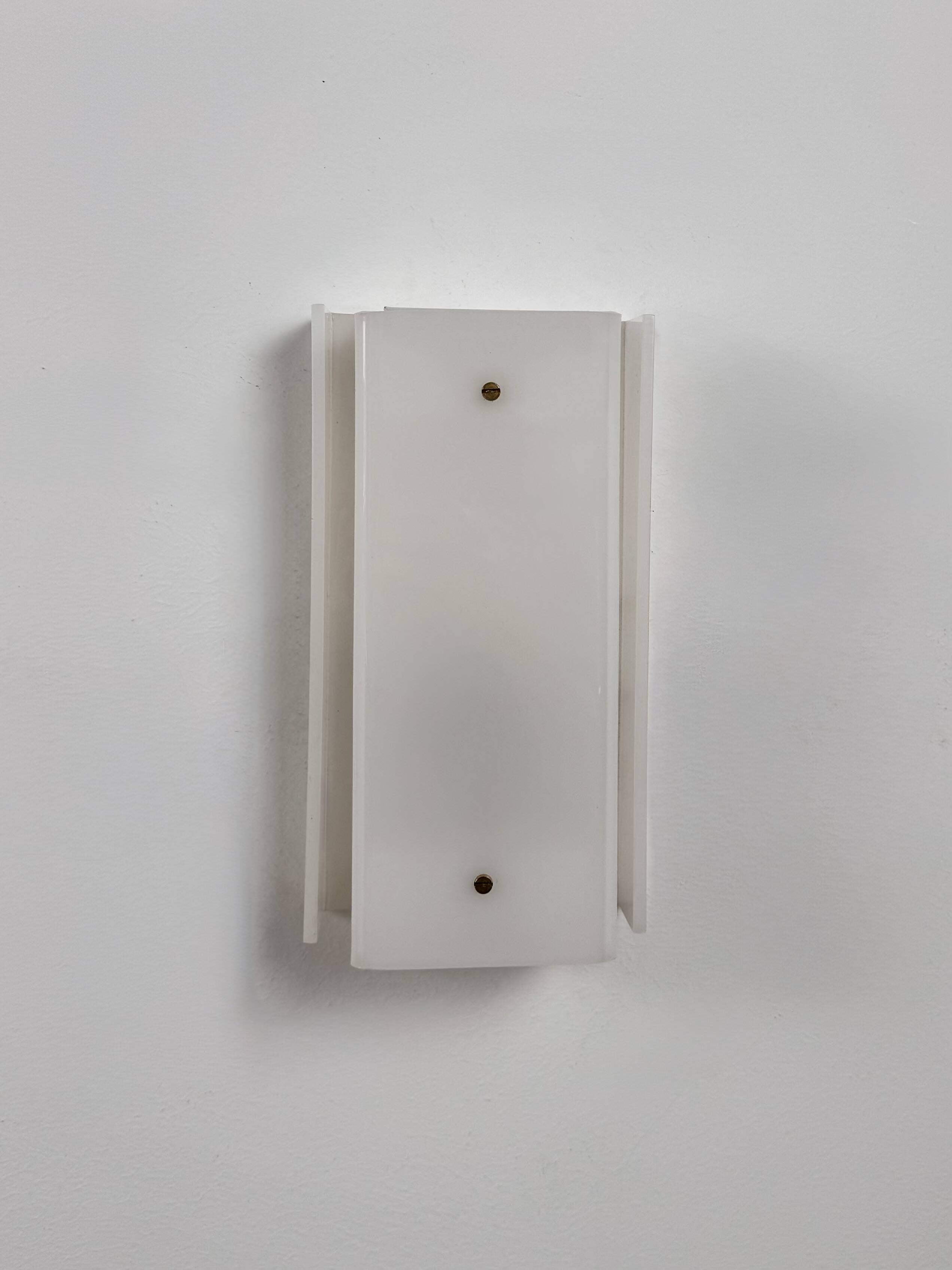 Pair of vintage Perspex wall lights, Italy, 1970.