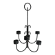 Black metal pendant chandelier.