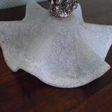 Fruit cup with silver metal foot, Murano granite glass "Vetro eseguito da maestri di Murano"