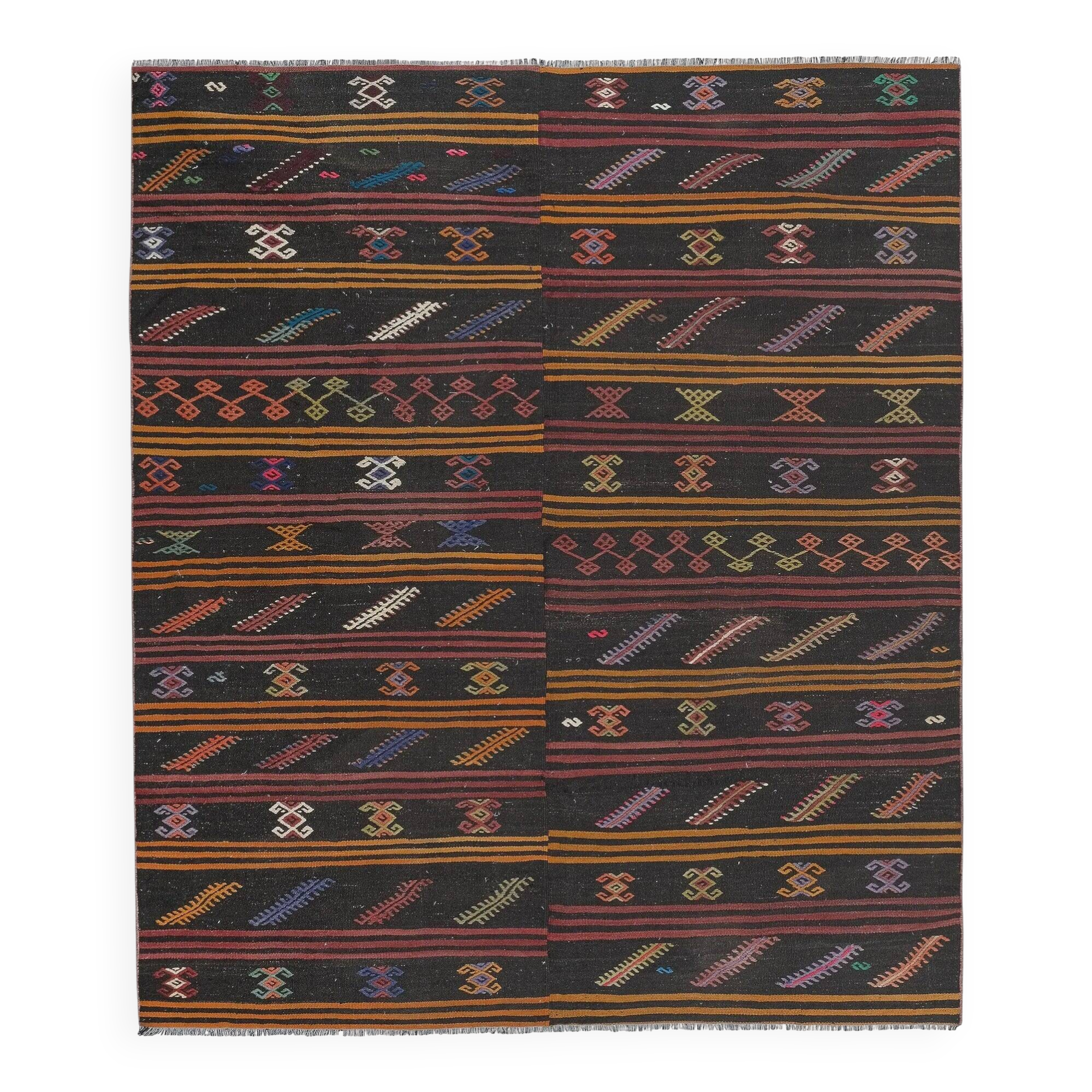Tapis Kilim turc vintage tissé main