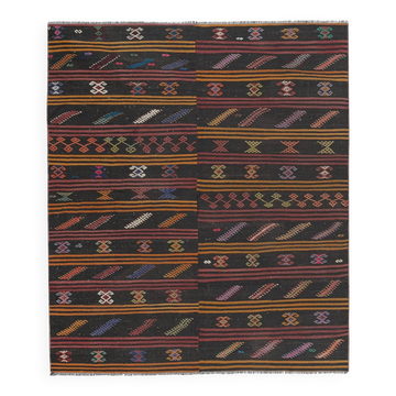 Tapis Kilim turc vintage tissé main