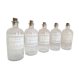 Lot of 5 vials of apothecary, Ammonium citrate