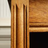 1930 bedside table in oak & black marble