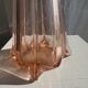 Large pink glass bud vase, H37 D18A