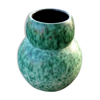 Speckled ball vase signed Elchinger