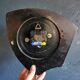 Vintage formica clock silent asymmetrical wall pendulum "MP blue black"