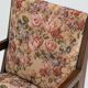 Fauteuil Art Nouveau en chêne avec revêtement floral, Belgique, années 1900