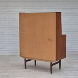 1960s, Danish chest of drawers with a mirror inside, original condition, teak wood.
