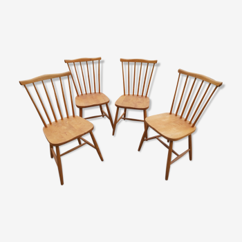 Set of 4 Scandinavian chairs, 60s
