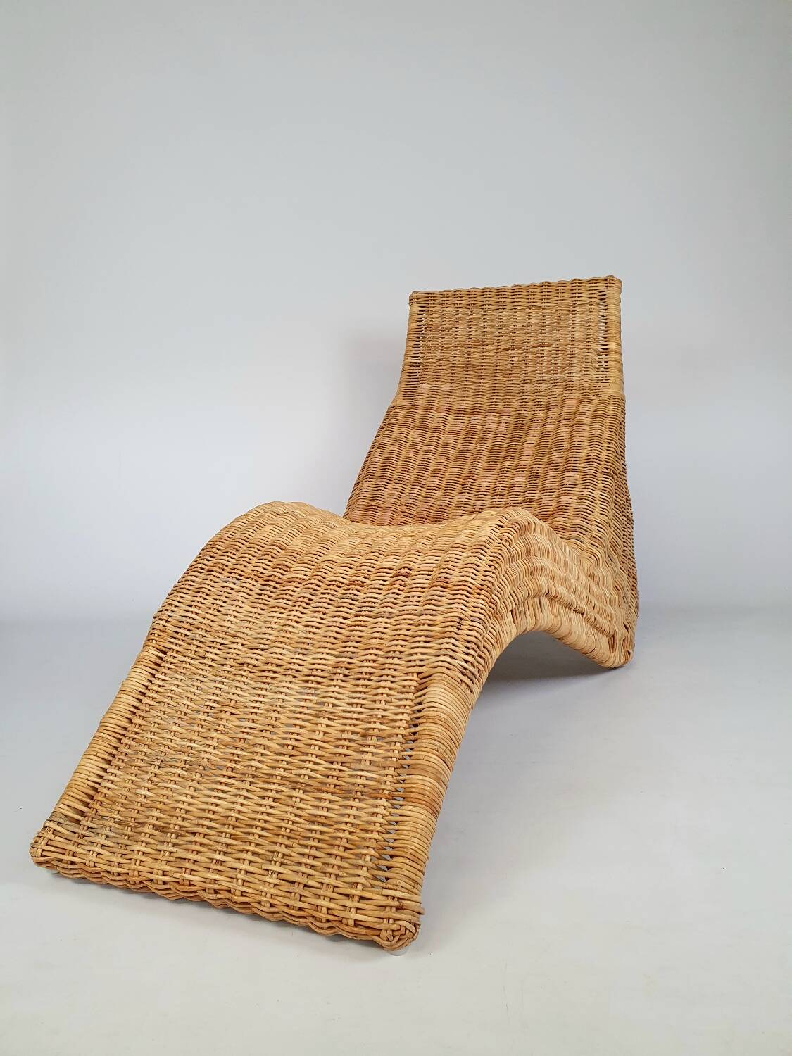 Chaise longue en rotin Karlskrona de Karl Malmvall pour Ikea Selency