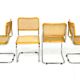 Set de 4 chaises "S32" Marcel Breuer, Italie, 2001