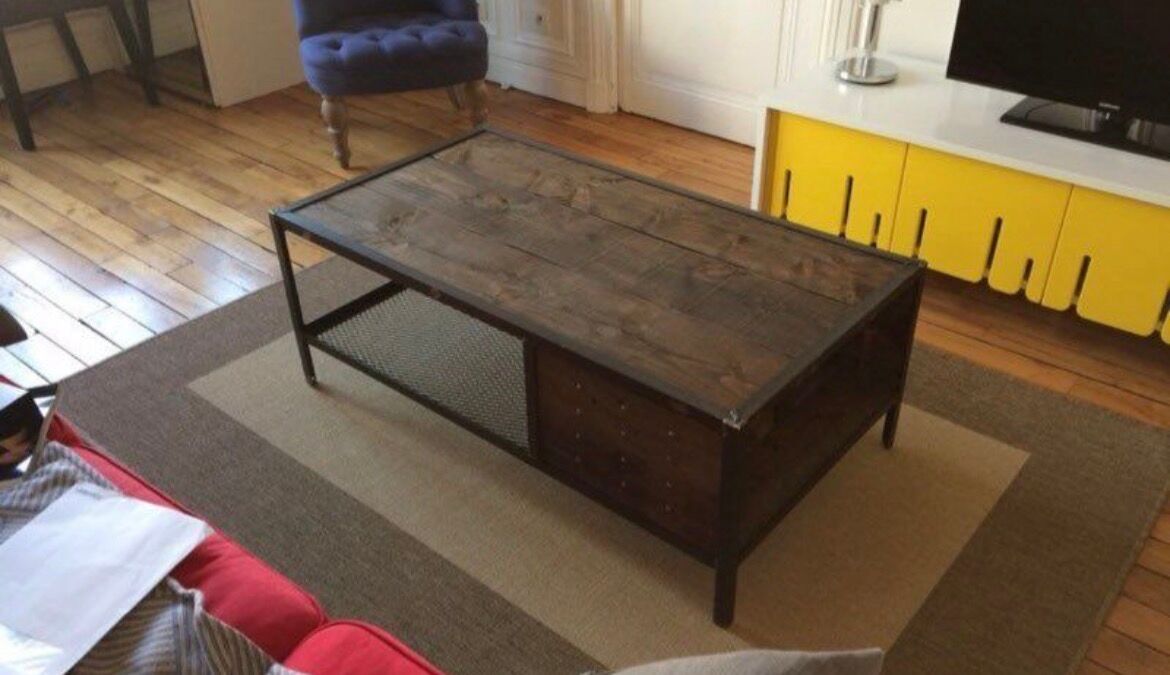 Industrial style coffee table