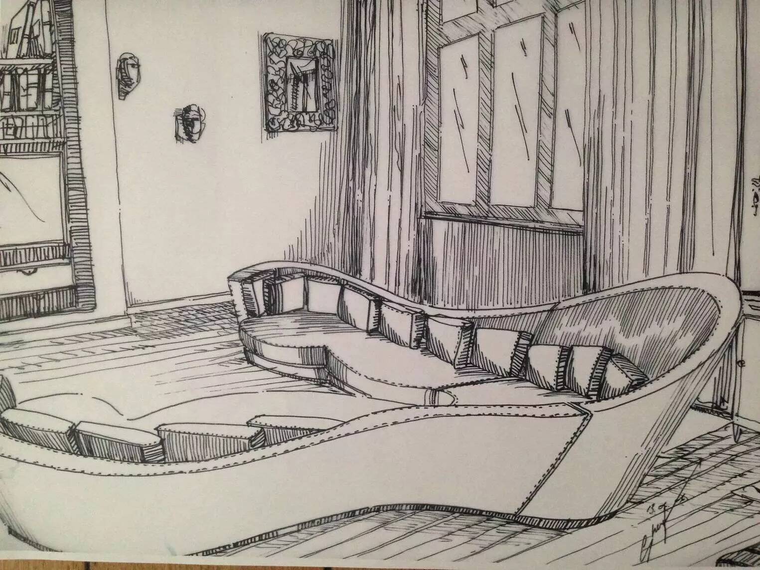 Cozy canapé design, unique piece.