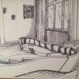 Cozy canapé design, unique piece.