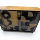 An Art Deco buffet in beige and black beech wood – 2 doors