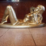 coffee table with glass plate - Resin/Polyester